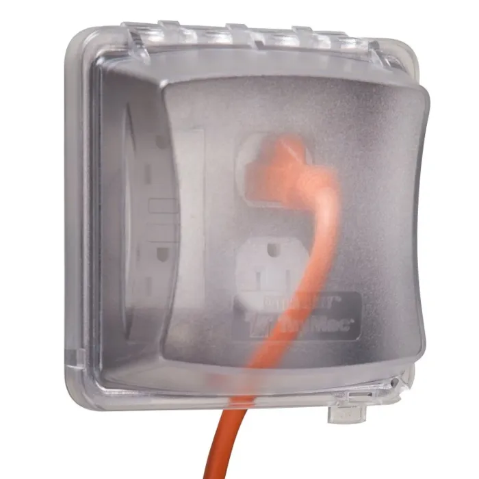 Non-Metallic Multi-Use Double Gang Gray Weatherproof Cover