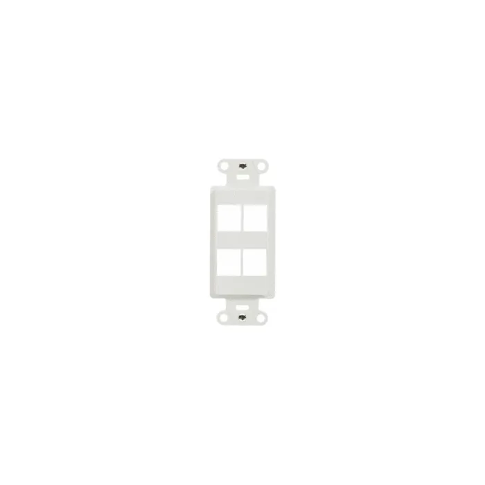 Pass & Seymour 4-Port Decorator Outlet Strap, White WP3414-WH