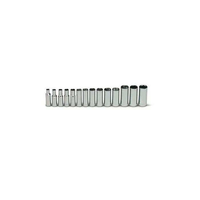 Wright Tool 6 Pt. Deep Metric Socket Set (14pc) 3/8 in. Drive