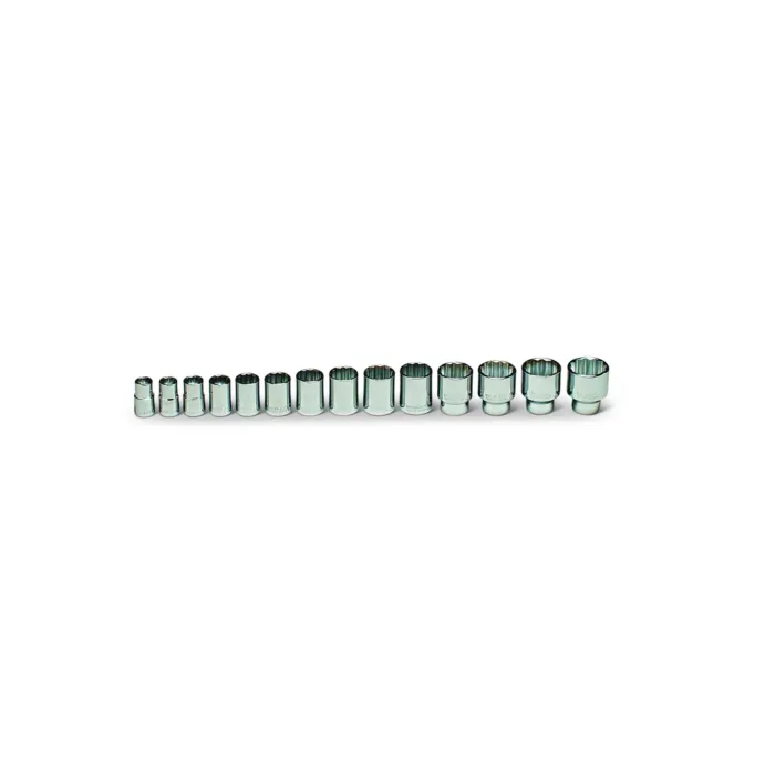 Wright Tool 1/2" Drive 14 Piece Set - 12 Point Standard Sockets, 7/16" - 1-1/4"