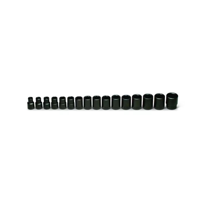 Wright Tool 1/2" Drive 16 Piece Set - 6 Point Standard Metric Impact Sockets, 10mm - 27mm