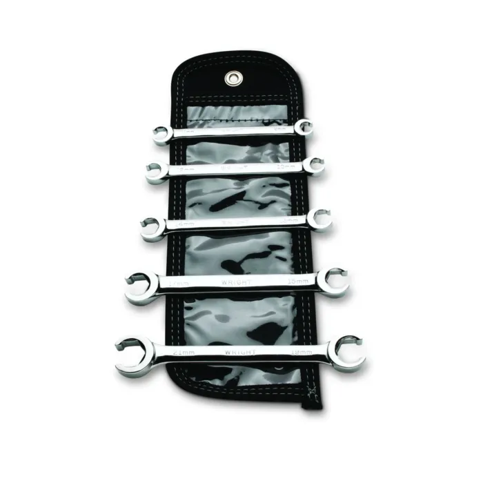 Wright Tool Flare Nut Wrench 5 Piece Set - Satin Metric 9mm - 21mm