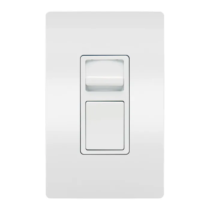 Pass & Seymour Wide Slide Series CFL/LED/Incandescent Single Pole/3-Way Paddle Slide Dimmer, Preset, Tri-Color