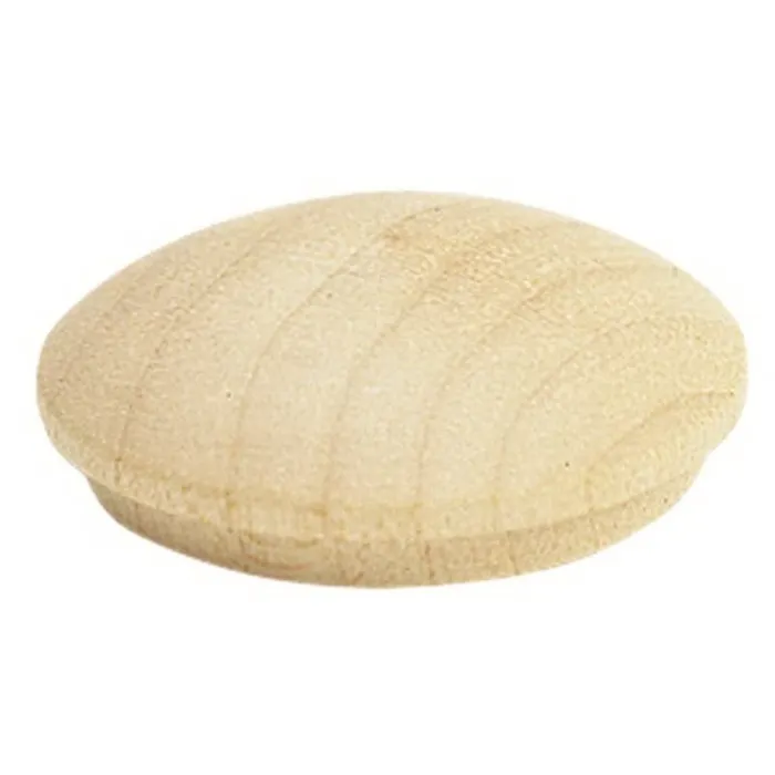 Waddell 8400.75 DP-10 Screw Hole Button, 4 in L, Birchwood, Round Head