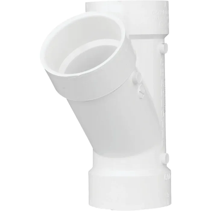 Charlotte Pipe 3 In. Schedule 40 DWV Hub PVC Wye