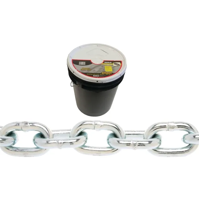 BARON PC30516P Proof Coil Chain, 5/16 in 30 Grade, Steel, Zinc