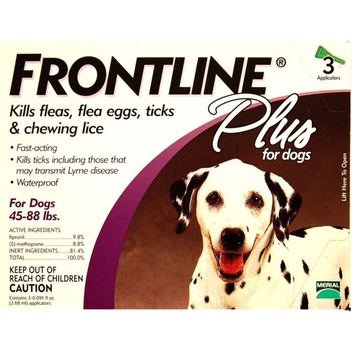 FRONTLINE Plus Boehringer Ingelheim Group FRONTLINE Plus 45 to 88 lb Oil Trusted Flea and Tick Protection