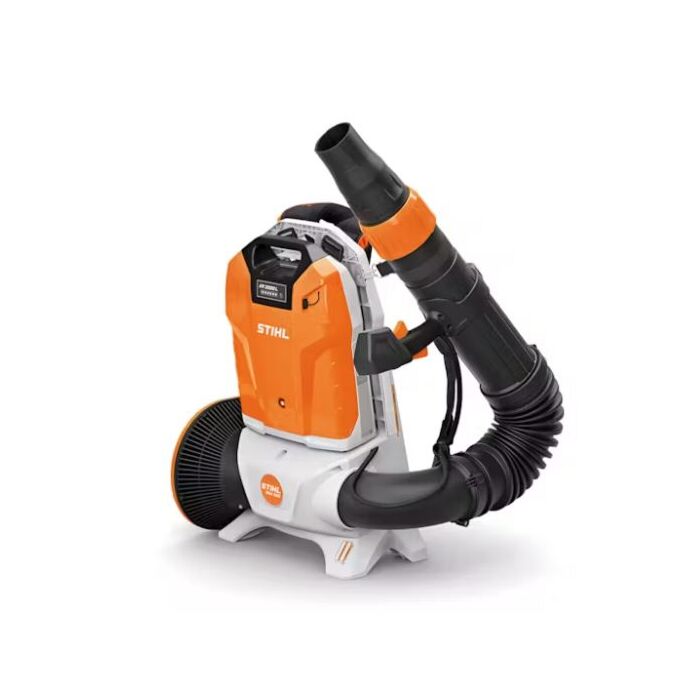 White Battery Operated Backpack Blower