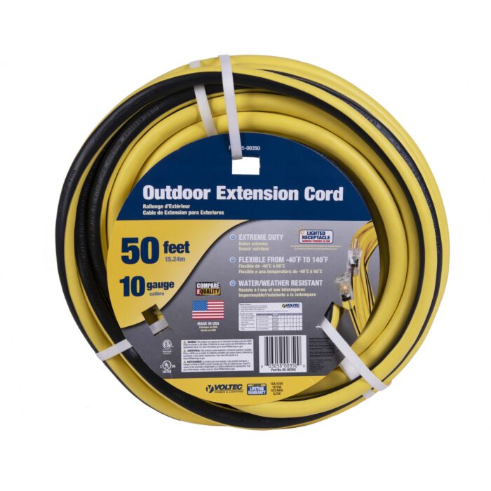 Voltec Power and Lighting 15 A 1875 W SJTW Extension Cord
