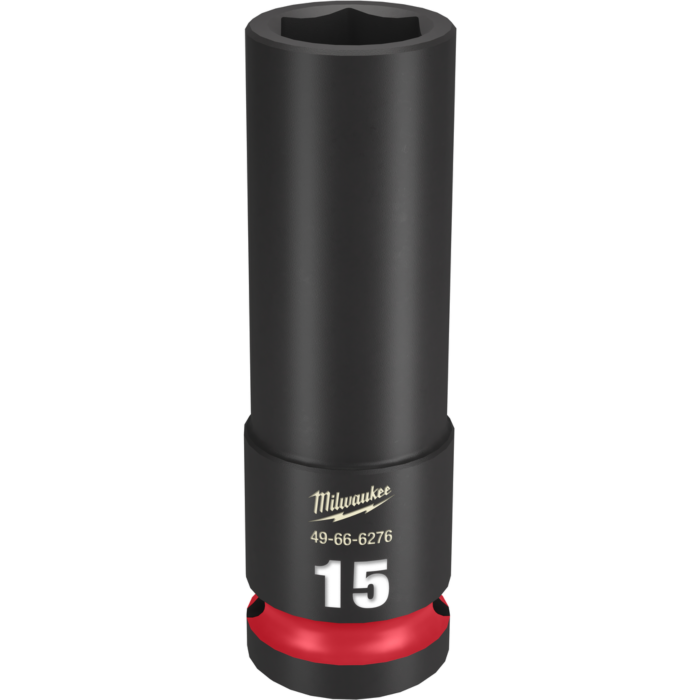 Milwaukee SHOCKWAVE™ Impact Duty 1/2" Drive 15MM Deep 6 Point Socket