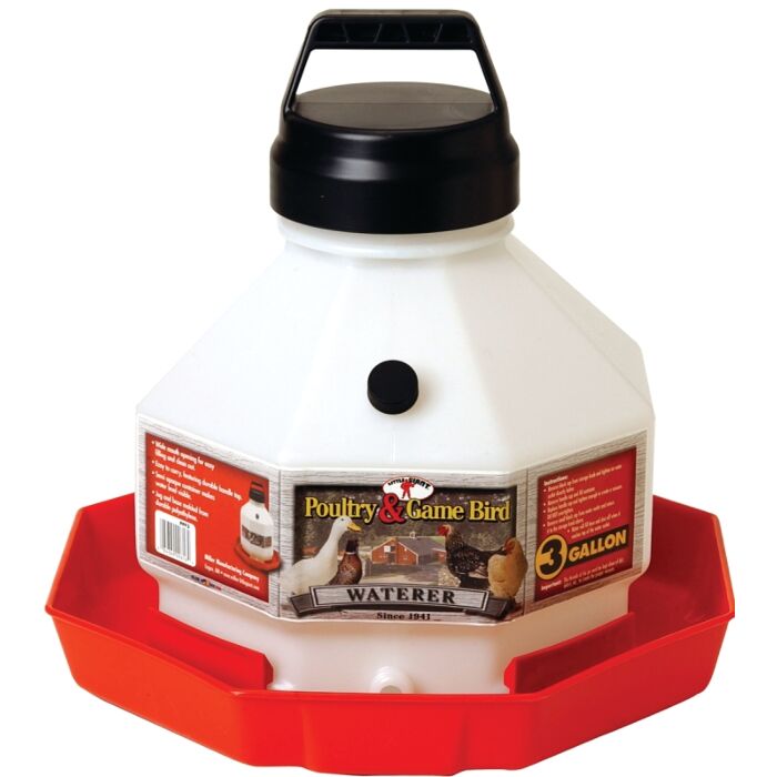 Little Giant Products Little Giant PPF3 Poultry Waterer, 3 gal Capacity, Plastic