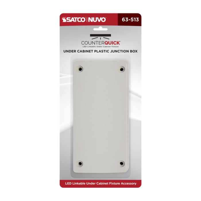 Satco Under Cabinet LED Junction Box, Plastic