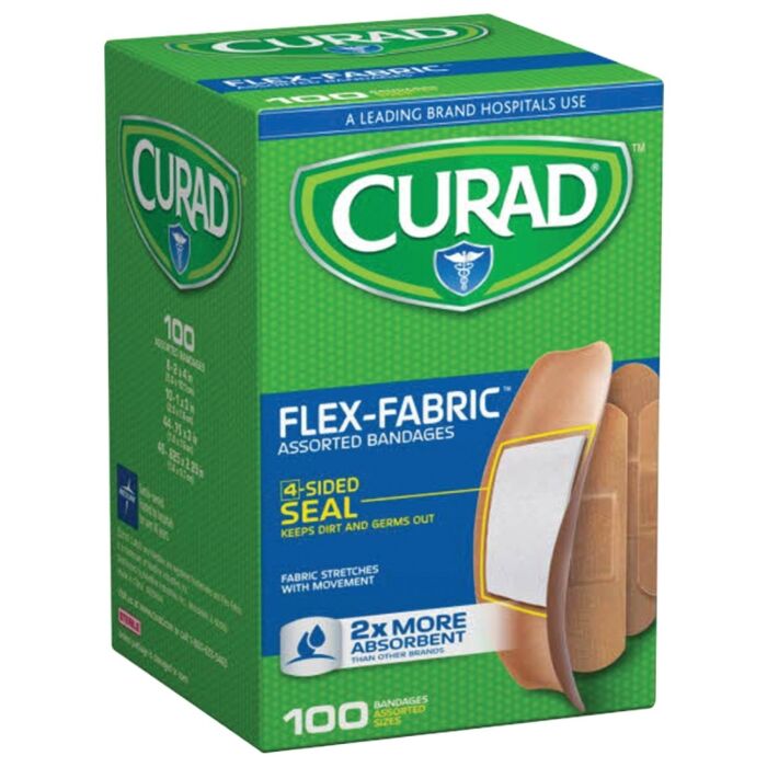 Curad CUR0700RB Adhesive Bandage, Fabric Bandage, 24/CS