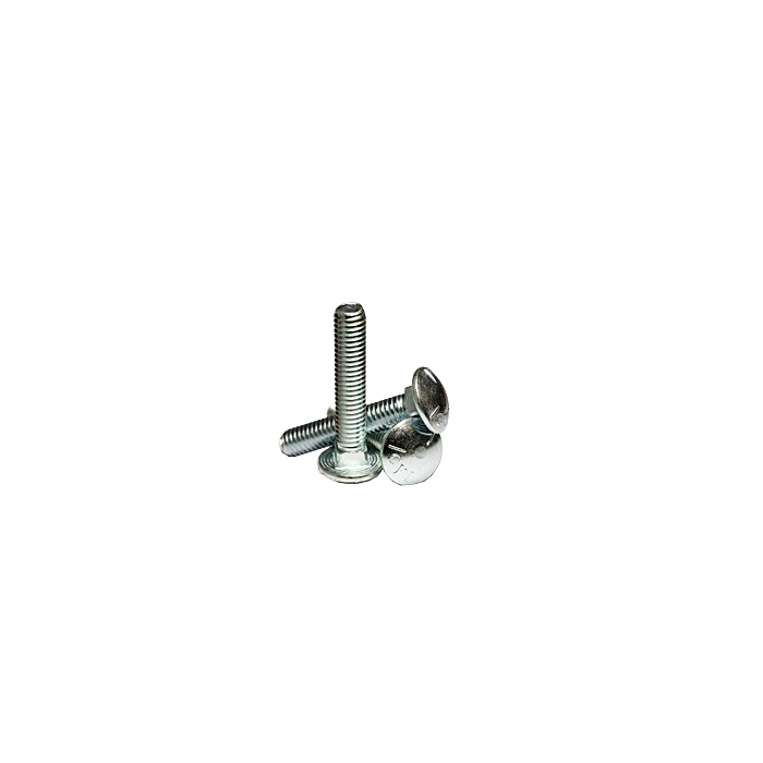 Carriage Bolt, Grade 5, Coarse Thread, 1/2"-13, 1" Length, Zinc Plated CR+3