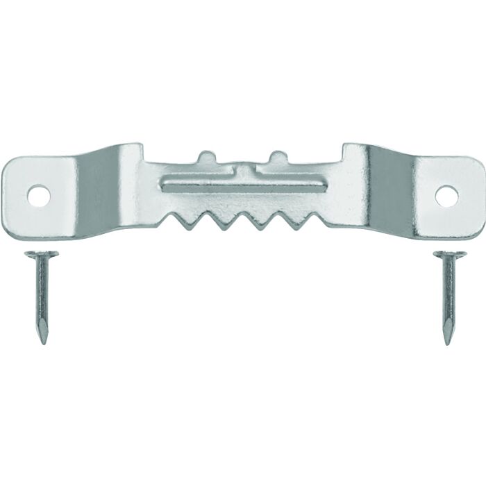 OOK 50202 Sawtooth Hanger, 20 lb, Steel, Brushed Nickel, 2/PK