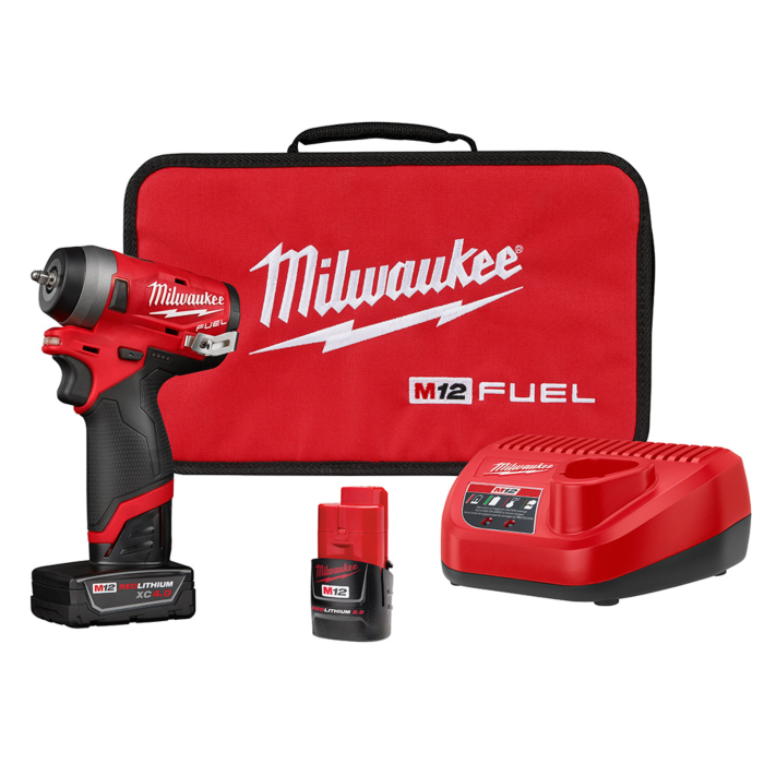 Milwaukee M12 FUEL™ Stubby 1/4 in. Impact Wrench Kit