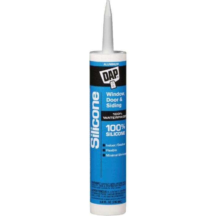 DAP Window, Door & Siding Silicone Sealant, Aluminum 9.8oz