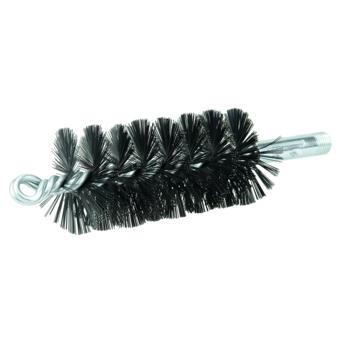 Weiler 2-1/2" Single Spiral Flue Brush, .012 Steel Fill