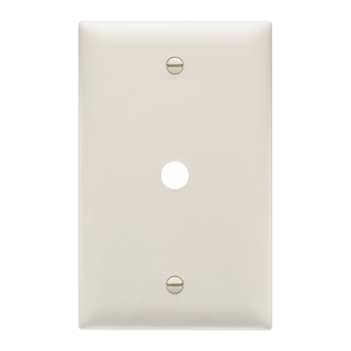 Pass & Seymour TradeMaster® 1-Gang Nylon Wall Plate, 0.41-in Round Opening, Box Mounted, Light Almond