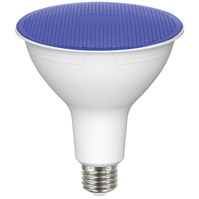 11.5 Watt PAR38 LED; Blue; 90 degree Beam Angle; Medium base; 120 Volt