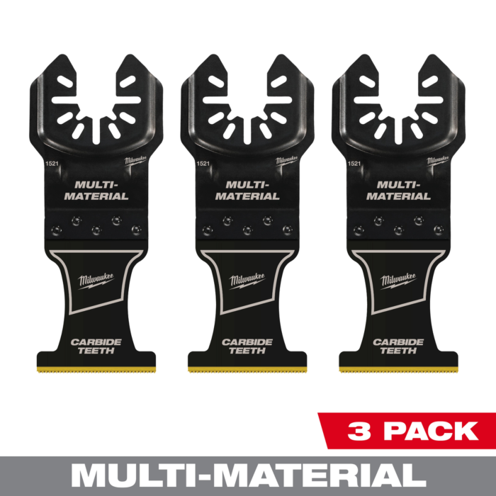 Milwaukee 1-3/8” Carbide Teeth Multi-Material Universal Fit Oscillating Multi-Tool Blade (3 PK)