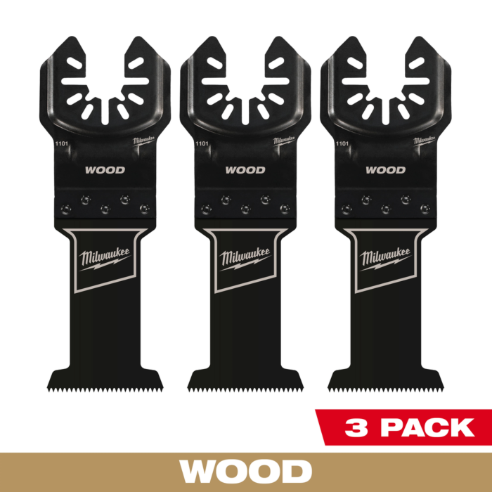 Milwaukee 1-3/8” High Carbon Steel Wood Universal Fit Oscillating Multi-Tool Blade (3 PK)