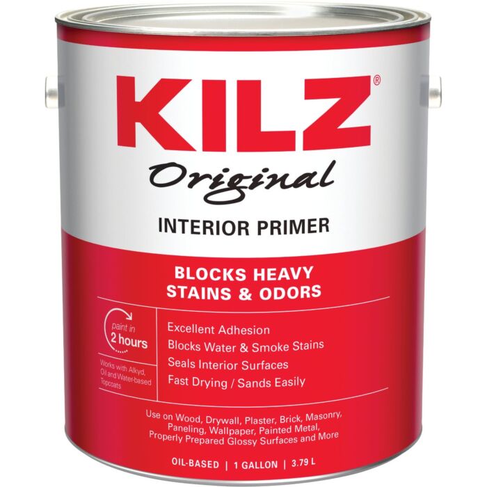 KILZ Original Oil-Based Low VOC Interior Primer Sealer Stainblocker - 1 Gal - White