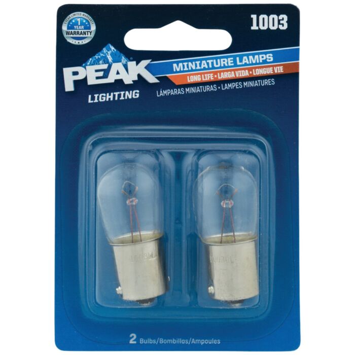 PEAK 12.8V Mini Incandescent Automotive Bulb (2pk)