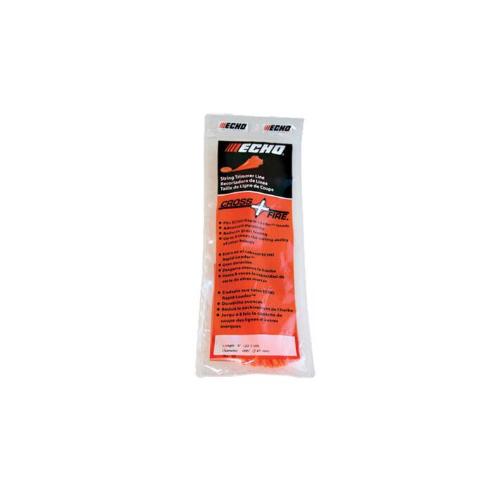 Echo Pre-Cut Trimmer Line Plus-Shaped - 0.080 in. to 0.155 in. diameter - 8 in. Strips - 50 ct