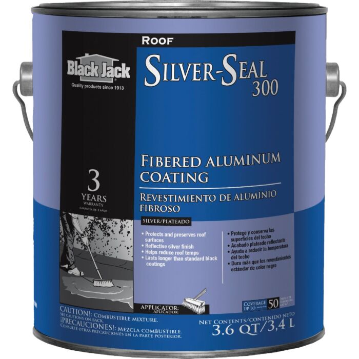 Black Jack Silver Seal 300 3 Year Fibered Aluminum Coating - 1 Gallon