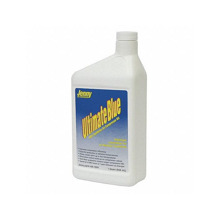 Jenny® Ultimate Blue 1 qt Bottle Compressor Pump Oil