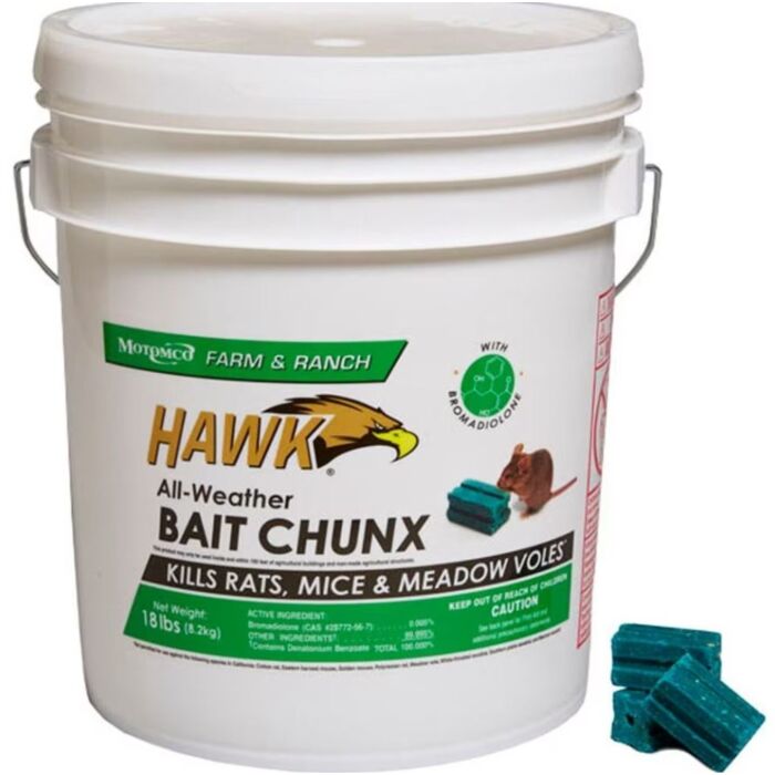 Hawk Motomco Hawk® 31218 Sweet Grain-Like Blue Wax Block All-Weather Bait Chunx
