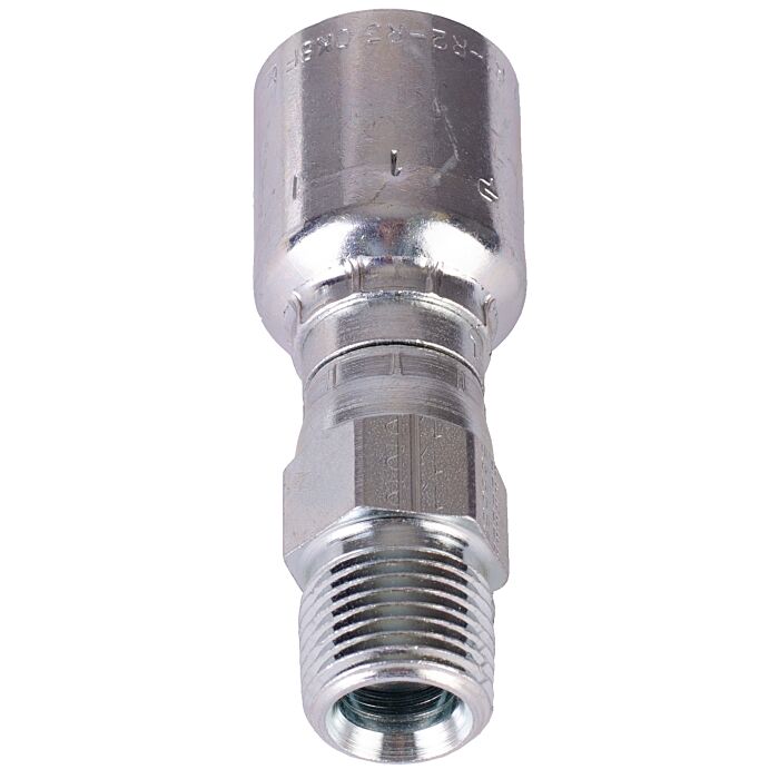 Parker 1/2 in-14 Male NPTF Pipe Carbon Steel Swivel Hydraulic Hose End