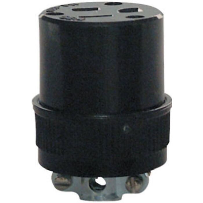 Pass & Seymour 3W RUBBER CONN W/METAL CORD GRIP