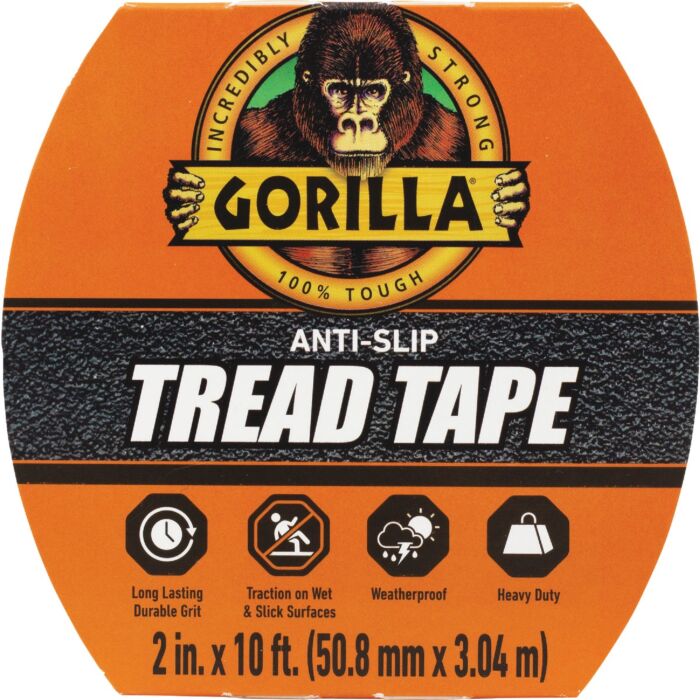 Gorilla Anti-Slip Tread Tape Roll (Black) 2 in. x 10 ft