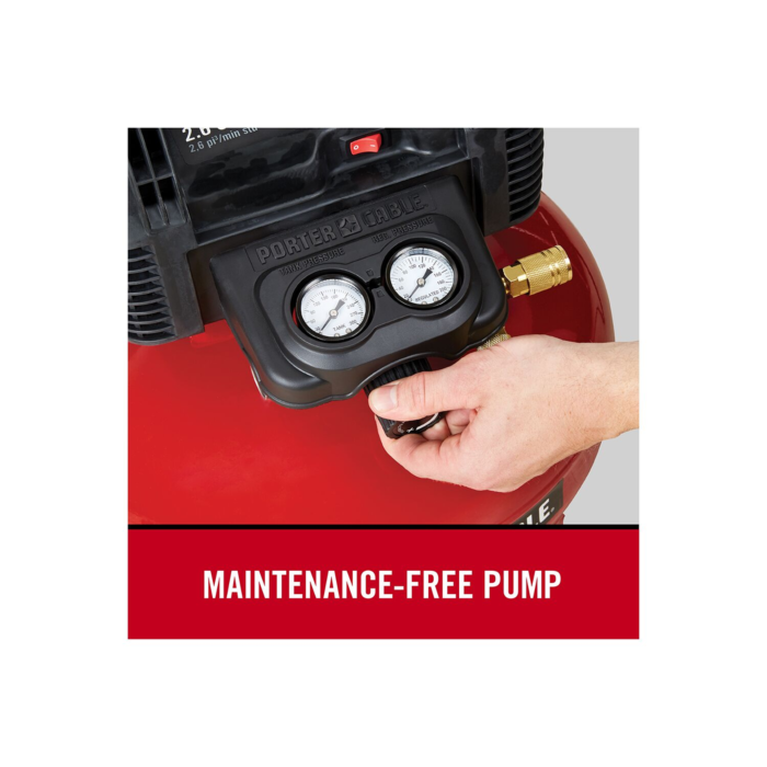 Porter Cable PORTER-CABLE Air Compressor, 6-Gallon, Pancake, Oil-Free