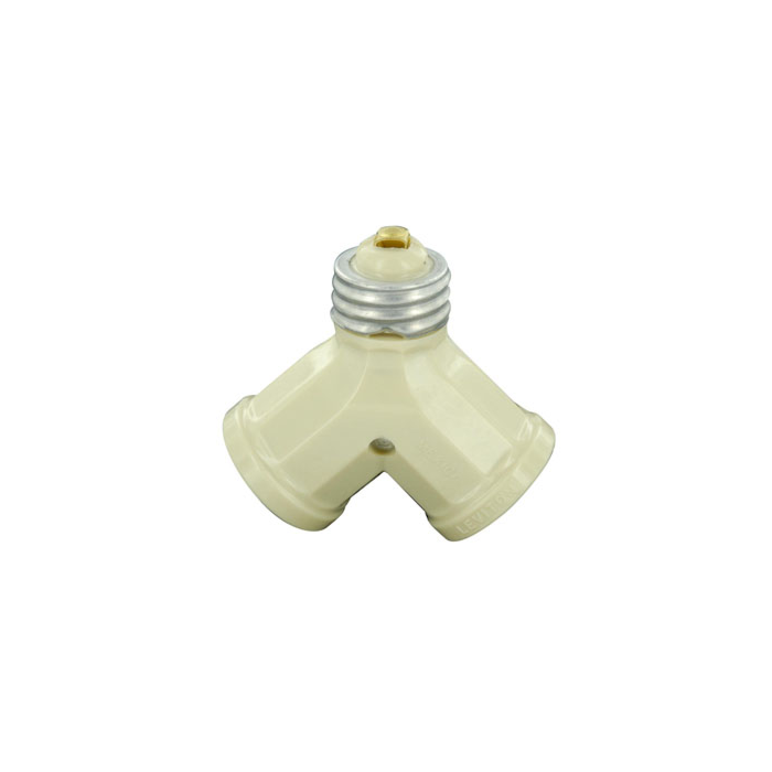 Leviton 15 Amp 660-Watt Twin Light-Socket Adapter, Black