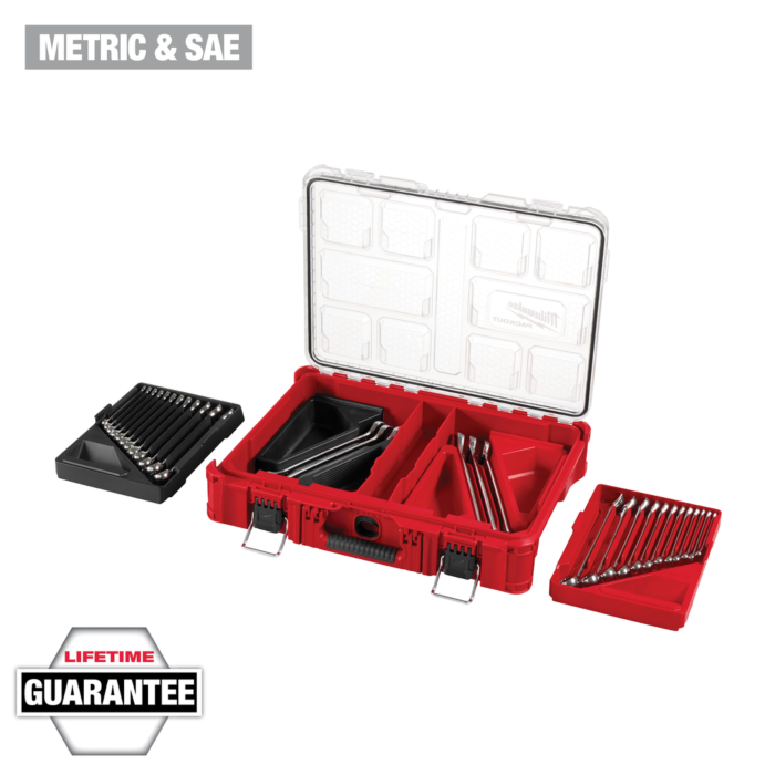 Milwaukee 30pc Metric & SAE Combination Wrench Set with PACKOUT™ Organizer