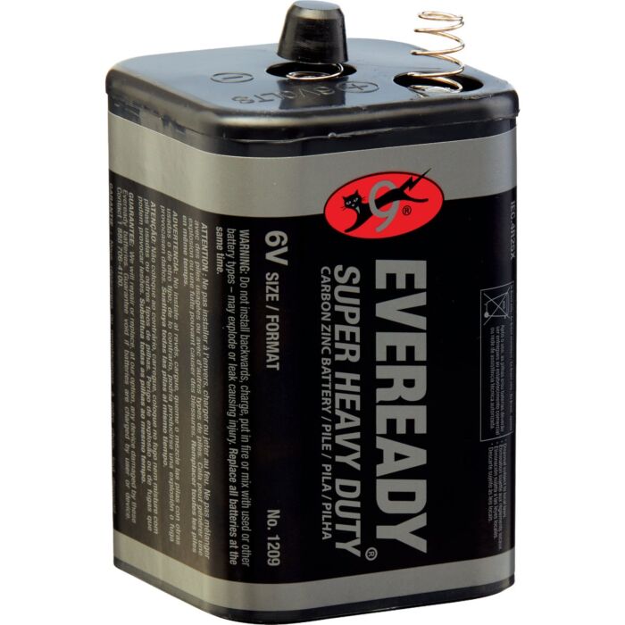 Eveready Super Heavy-Duty 6V Spring Terminal Carbon Zinc Lantern 