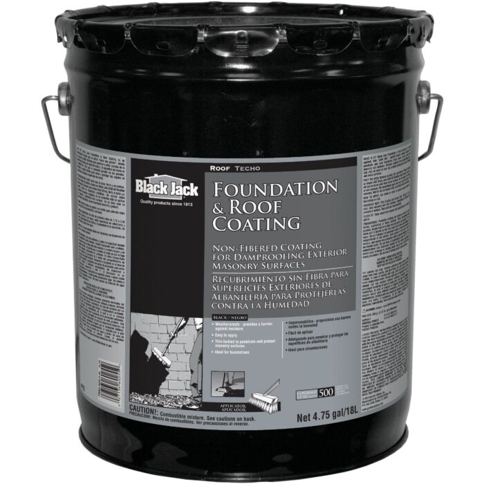 Black Jack Non-Fibered Foundation and Roof Coating - 5 Gallon