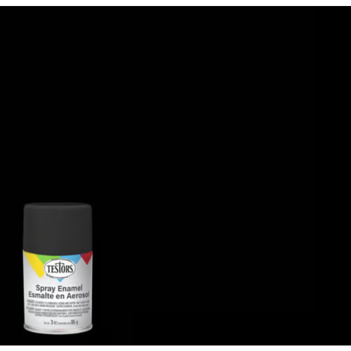 Rustoleum Testors Spray Enamel (Flat - Black) 3 oz