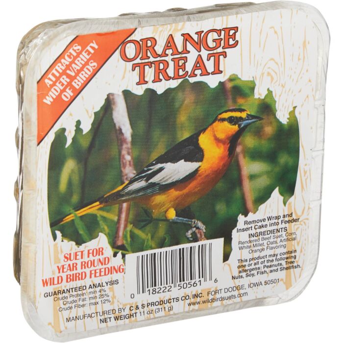 C&S Orange Treat Wild Bird Suet - 11 oz