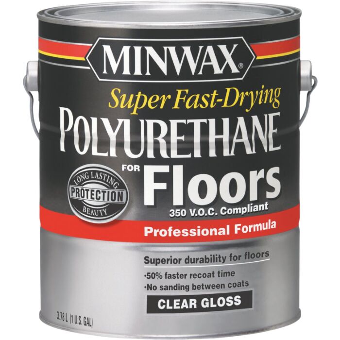 Minwax  VOC Fast Drying Polyurethane For Floor (Gloss - Clear) 1 gal