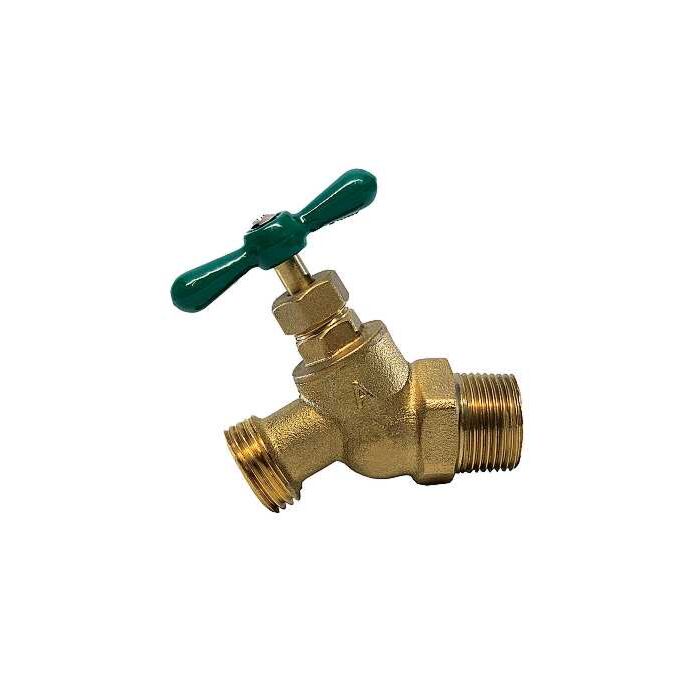 American Valve 1/2 in MNPT/Solder x Garden Hose Thread 125 CWP