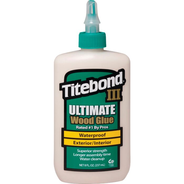 Titebond III 1413 Wood Glue, Brown, 8 oz Bottle