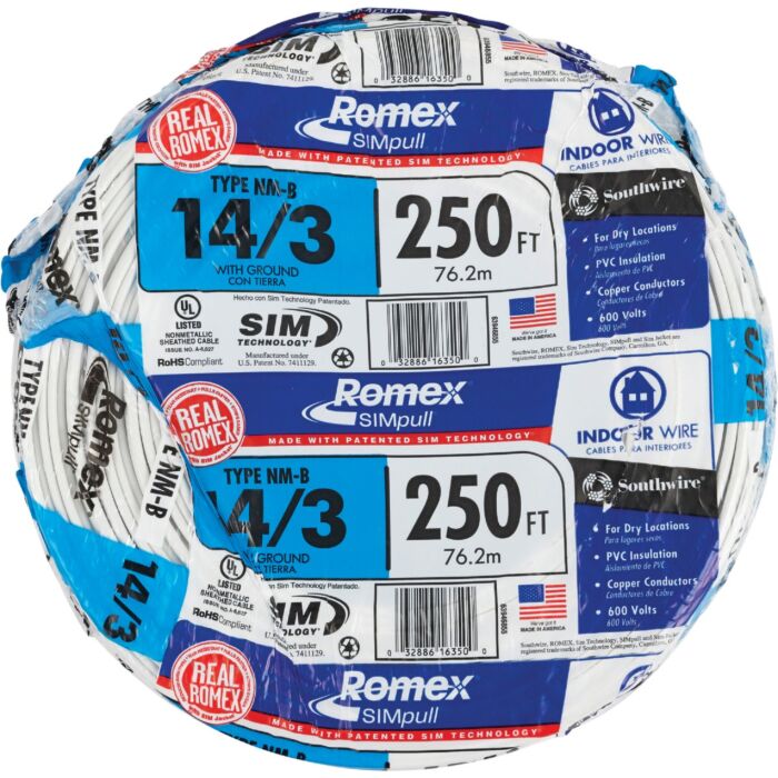 Romex 250 ft 14/3 NM-B Electrical Wire
