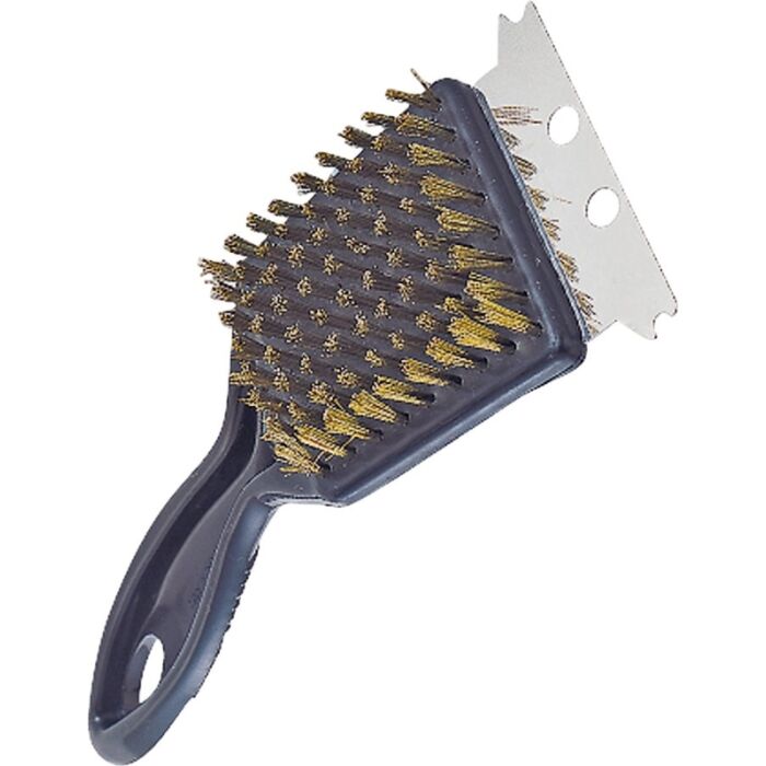 Grill brush with scraper best sale