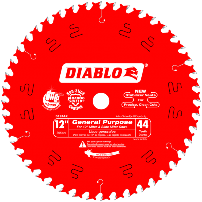 12 in. x 44 Tooth General Purpose Wood Saw Blade