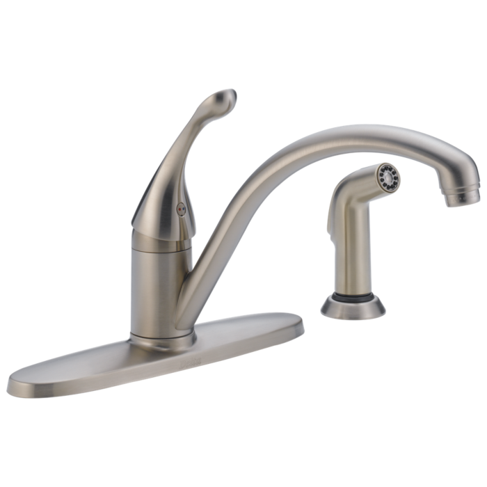 Delta Faucet Delta Collins™: Single Handle Kitchen Faucet With Spray - Single Handle Lever - Stainless