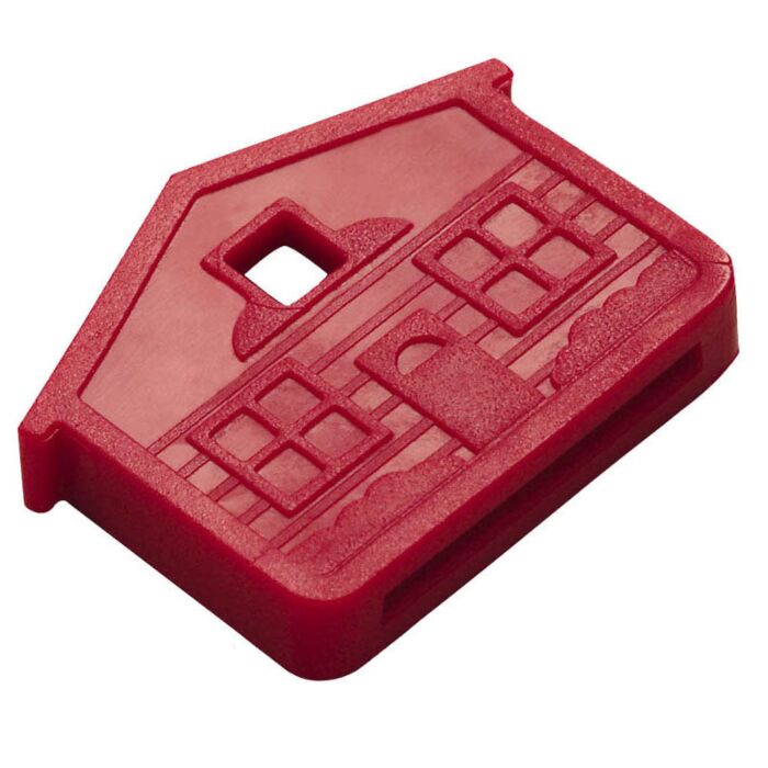 Lucky Line® 1-1/4 x 1 in Vinyl Blk/Blue/Green/Purple/Magenta/Red/Yellow House Key Cap